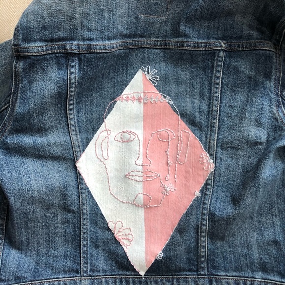 Levi’s hand painted embroidered jean jacket M - Picture 4 of 4